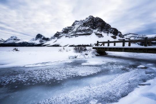 Bow lake – in Winter