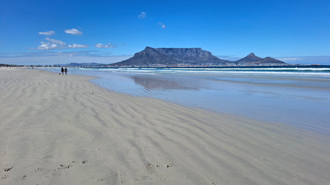 Table Mountain Milnerton Beach Couple and Clouds