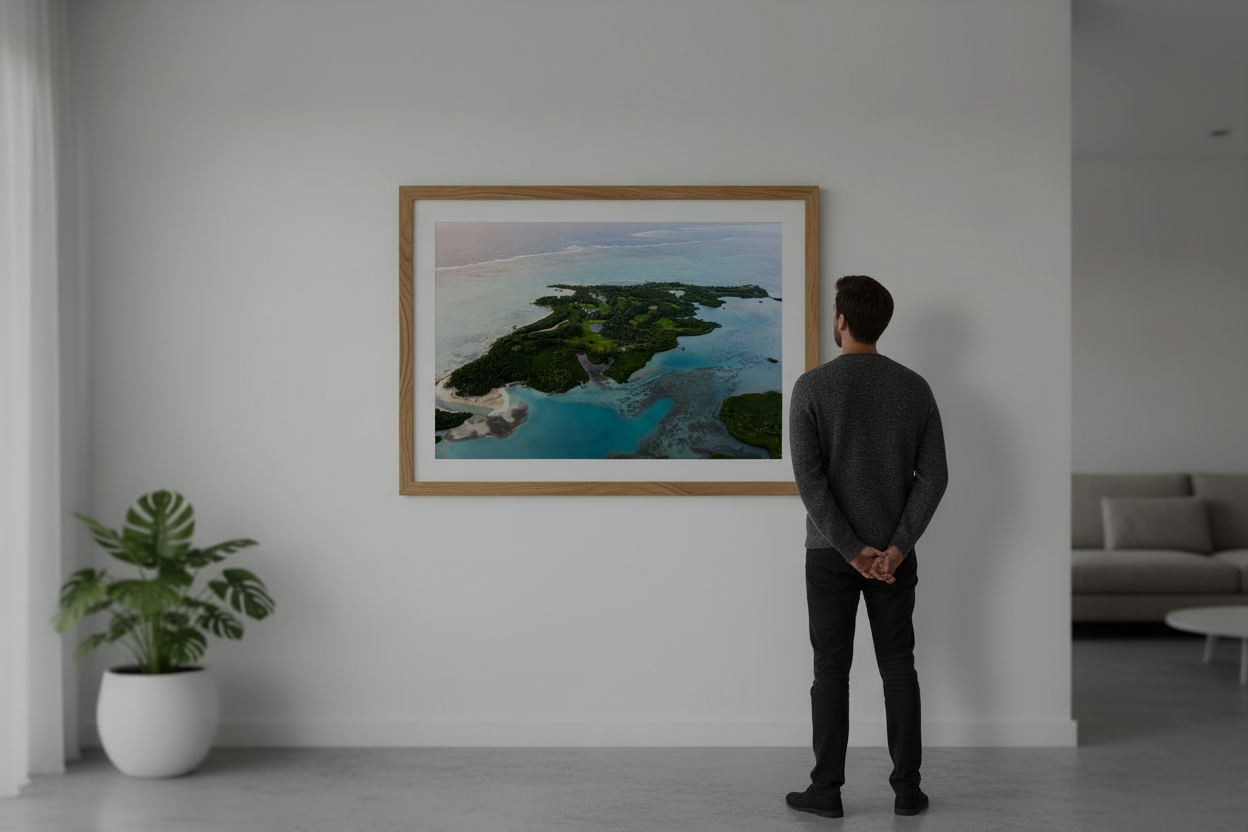 Darker version with person viewing art